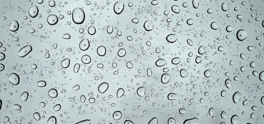 abperlendes Wasser auf Glas